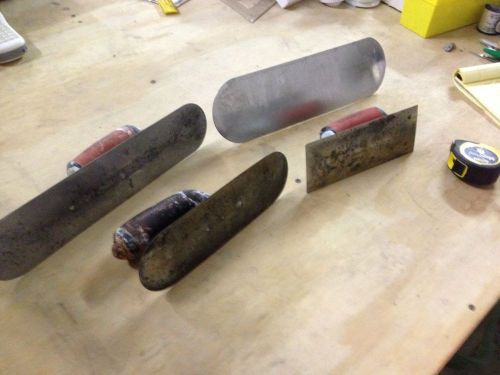 Lot of 4 marshalltown concrete pool finishing tools-used for sale