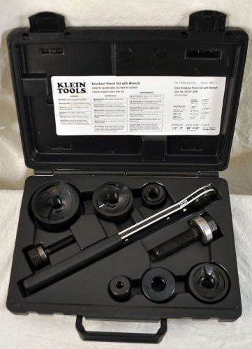Klein Tools 53732-SEN Knockout Punch Set with Wrench -No Reserve &amp; Free Shipping