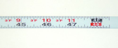 Metal adhesive backed ruler - 1/2 inch wide x 4 feet long - left - fractional for sale