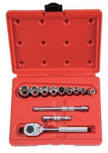 New proto j52128 socket set standard sae 3/8 drive 6 points 12 pc for sale