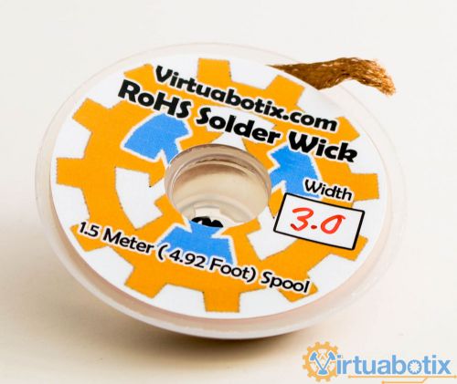 Virtuabotix Solder Wick 3mm Desoldering Braid (RHOS)