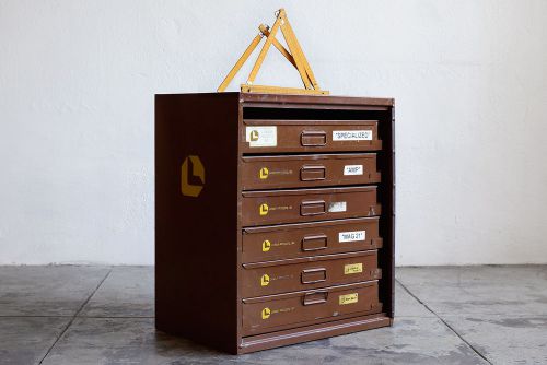 Industrial multi-bin storage cabinet by lawson for sale