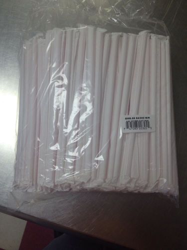 Pack Of 300 Red White Striped Individually Wrapped Straight Drinking Straws