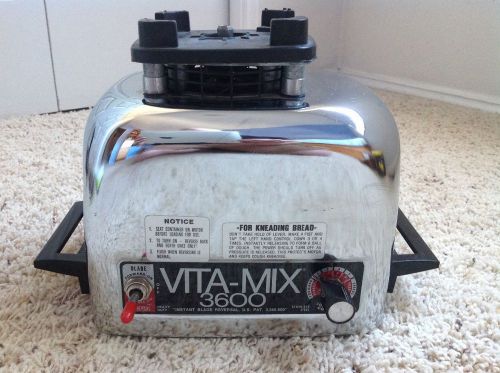 VitaMix 3600 Vintage Chrome Stainless Steel Blender Mixer Bread maker 8 speed