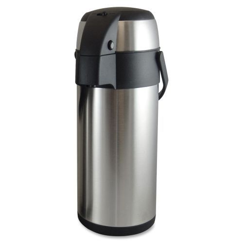 Genuine joe high capacity vacuum airpot - 3.70 quart - stainless steel for sale