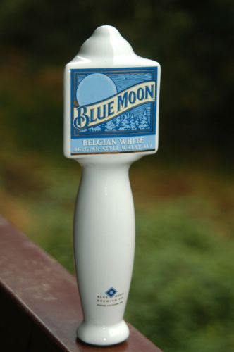 Blue Moon Beer Tap Handle &#034;Belgian White Belgian-Style Wheat Ale&#034; Excellent !!
