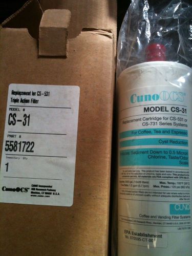 CUNO CS-31 Water Filter, Office Coffee, Tea, Espresso, w/scale inhibitor