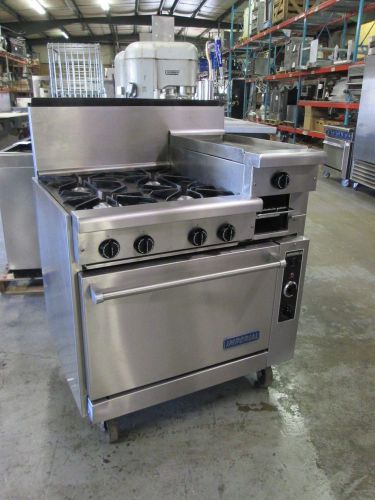 Imperial idr-4-rg12 37&#034; residential range 4 burners -12&#034; griddle/broiler &amp; oven for sale