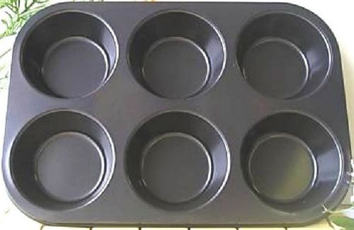 1 PC WINCO 6 Large Cup Size 3-1/2&#034; Non Stick Cake Muffin Baking Pan AMF-6NS NEW