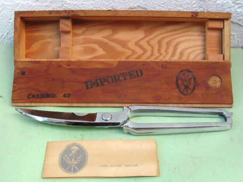 NIB Game Fish,Poultry Turkey Shears Sissors Case 42 Hand Crafted Italy (O-E)