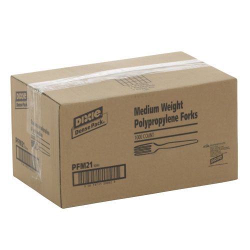 NEW Dixie PFM21 Medium Weight Polypropylene Fork, 6&#034; Length, White (Case of