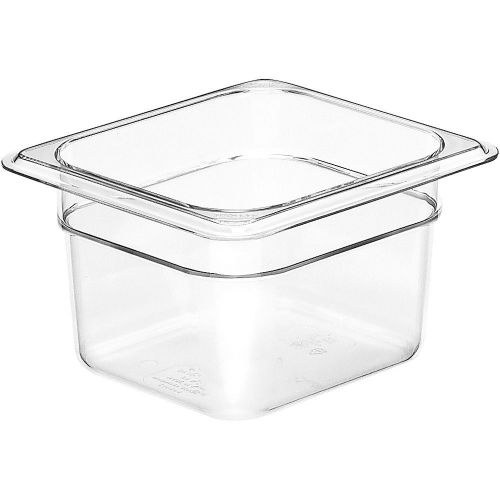Cambro 1/6 gn food pan, 4&#034; deep, 6pk clear 64cw-135 for sale