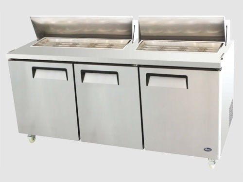 Atosa stainless 72&#034;3 door sandwich prep mega top msf8308 ,free shipping !!! for sale