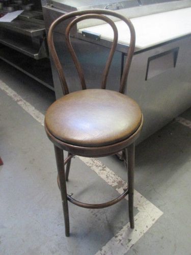 Wood Frame, Padded Seat with Back Barstools