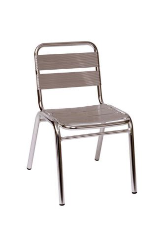 New Parma Commercial Restaurant Outdoor Aluminum Ladder Back Stacking Side Chair