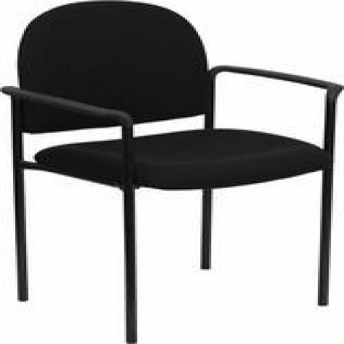 Flash Furniture BT-516-1-BK-GG Black Fabric Comfortable Stackable Steel Side Cha