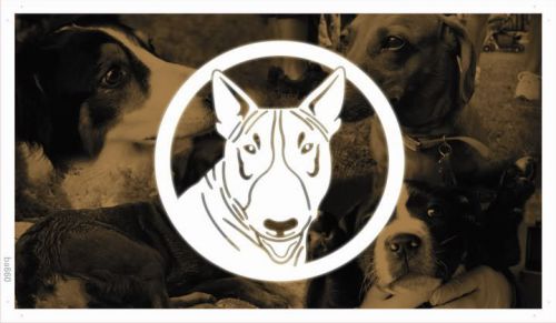 ba660 Bull Terrier Dog Puppy Pet Shop Banner Shop Sign