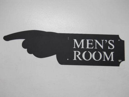 MENS ROOM HAND SIGN GAME ROOM MAN CAVE RESTROOM BATH