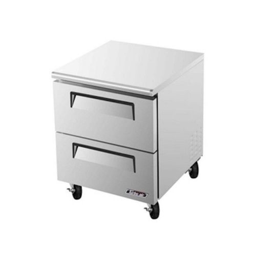 New turbo air 28&#034; super deluxe ss undercounter refrigerator!! w/ 2 drawers!! for sale