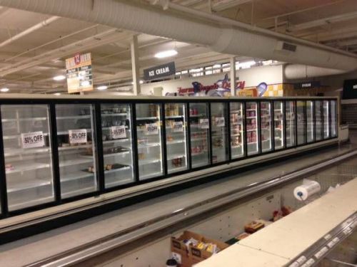 Zero Zone Glass Door Freezer Line Up of 50 doors