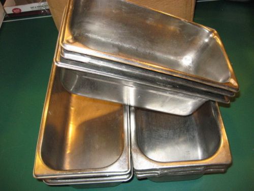 Ten -Third Size 12 1/2  x 7 Stainless Steel SS Steam Table Insert Pan 4&#034; Deep
