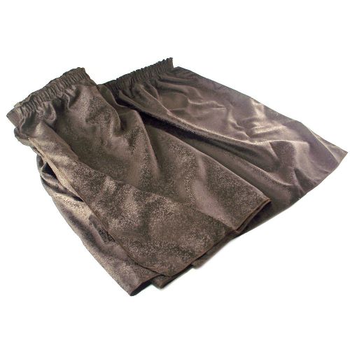 Snap Drape International 13-Ft Table Skirt Shirred Velcro Brown 21086