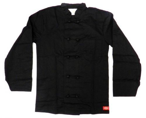 Dickies Chef Coat Jacket Black  Cloth Knot Button CW070304A Uniform XS New