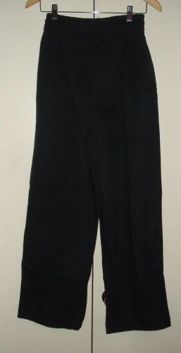 LOT OF 6 PAIRS OF BLACK DRAWSTRING CHEF PANTS SIZE M