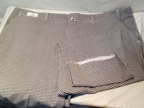 New chef pants size 50 x 26 houndstooth, unhemmed, new, poly/cotton for sale