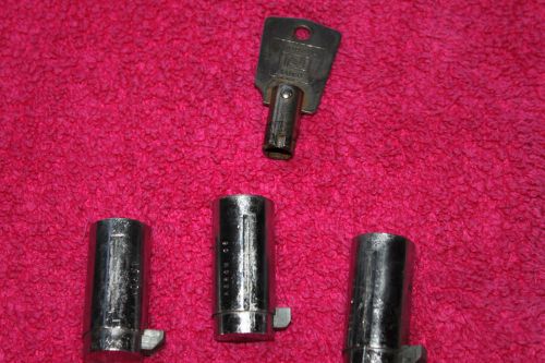 3 national locks for vending machines keyed the same with 1 key  lot#7 for sale