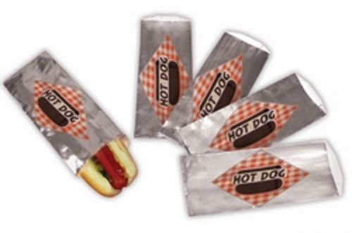 Paragon 8054 Hot Dog Foil Bags Standard Size 1000 Count