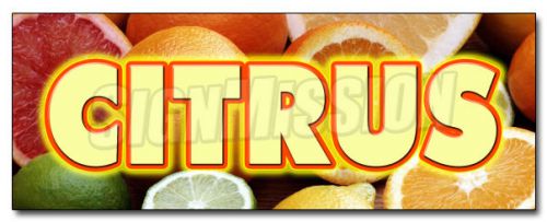 48&#034; CITRUS DECAL sticker florida orange grapefruit fruit display marketing