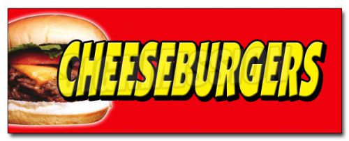 12&#034; CHEESEBURGERS DECAL sticker hamburger burger grilled char broiled hot dogs