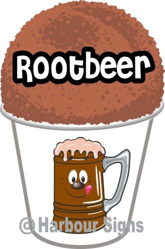 Rootbeer Shaved Shave Ice Snow Cone Italian Ice Decal 7&#034; Concession Food Truck