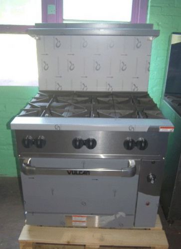 Vulcan endurance 6 burner 1 oven (bakery depth) range! for sale