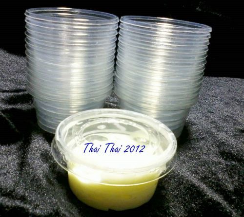 50 count 2 oz Plastic Souffle Portion Cup/Container with 50 ct Clear Lids PARTY