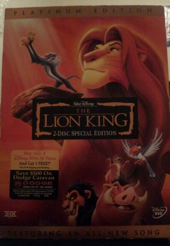 The Lion king Dvd, 2 disc special Edition, 2003