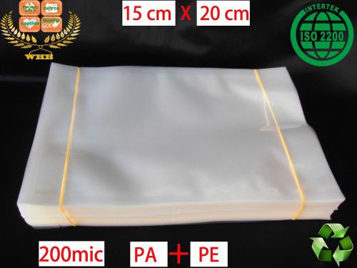 50 WHB 15x20cm 200 mic or 8 mil PA+PE clear bags Slide unsealed packing bags