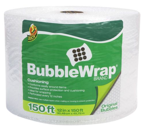 Duck brand bubble wrap orig. 12 inch wide x 150 ft long single roll free ship! for sale
