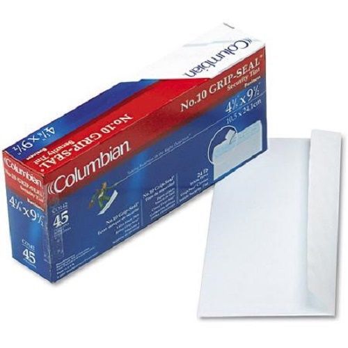 Columbian White Woven Business Envelopes, Box of 45