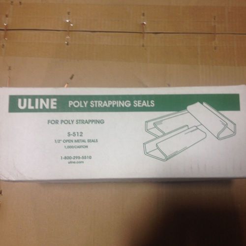 Uline S-512 Strapping Seals - Open Metal Seals,1/2&#034; 1000 per box