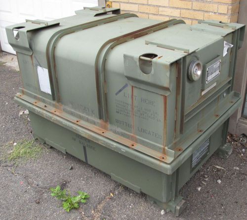 Military surplus metal shipping crate container engine transmission prepper box for sale