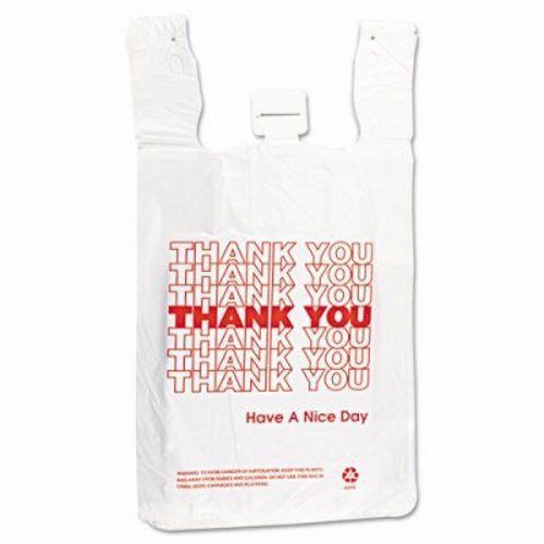 Inteplast Group T-Shirt Thank You Bag, 12 x 7 x 13, 12.5 Mic, White (IBSTHW2VAL)