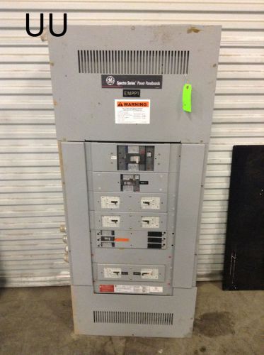 General electric spectra 600 amp panel board 3p4w 480y/277 vac w/ 9 breakers for sale