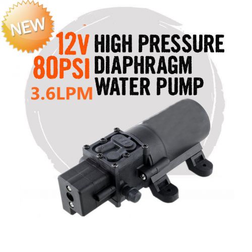 Hot 12v dc diaphragm water pump marine caravan motor farming 3.6lpm 80psi for sale