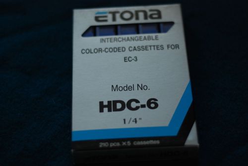 Etona itoya hdc-6 blue (1/4&#034;) refill cartridges for ec-3 stapler for sale