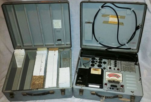 Vintage Hickok Tube Tester KS-15874-L1 with Cards and Card Case  UPDATE READ.