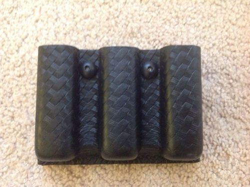 Safariland triple glock magazine pouch open top basketweave used for sale