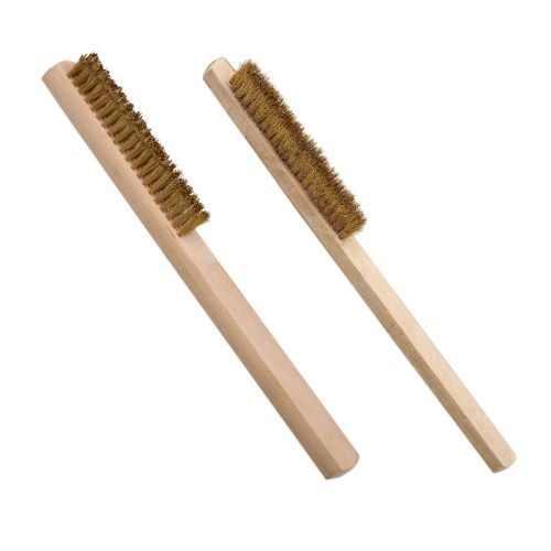 2pc brass brush set - very soft bristles - fine &amp; extra fine brushes for sale