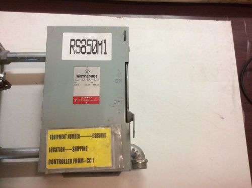 Westinghouse hun362 disconnect safety switch 60 amp 3 pole 600 volt for sale